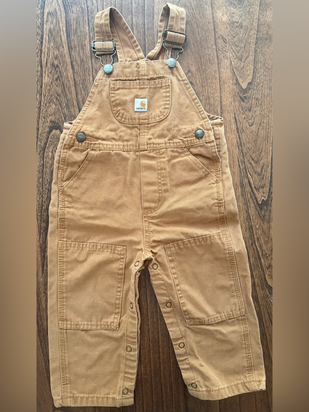 Carhartt Kids' Brown Duck Bib Overalls 18M